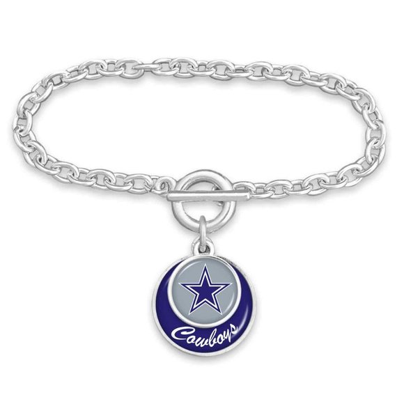 Dallas Cowboys Jewelry Bracelet Stacked Disk - Picture 1 of 1